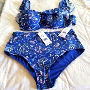Vineyard Vines womens Ocean Reef pink and blue floral bikini set NWT